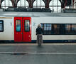 Dorien aan trein